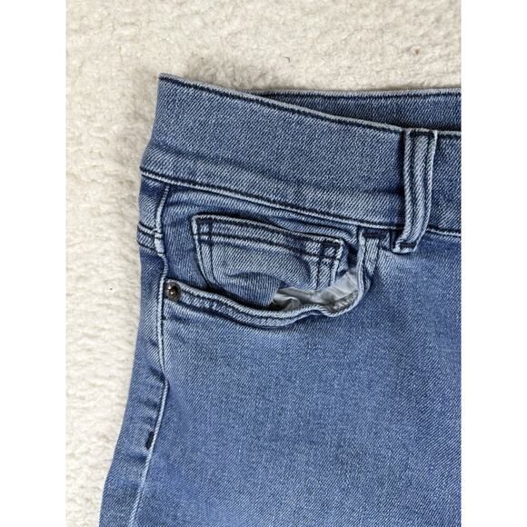 Theory Brand Jeans Womens 30x25 Blue Slim Straight Crop Medium Wash 5 Pocket - Picture 3 of 14